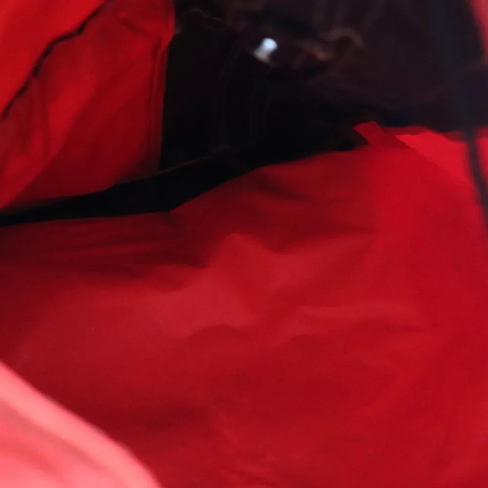 Marlboro Vintage Red Black Large Duffel Bag Drawstring Shoulder Strap Pocket